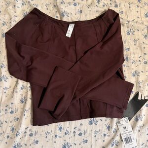 adidas Women's Crop Top - Burgundy